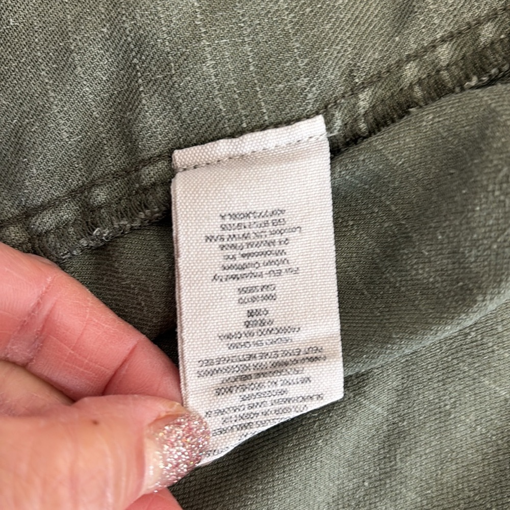 Free People Hooded Snap Draped Cardigan Jacket Size M Linen French Terry Mix - Picture 11 of 15